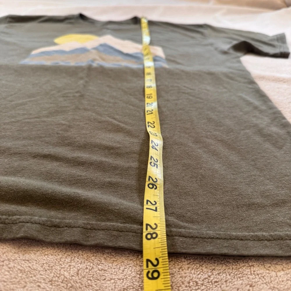 Marmot Thread Mountain Graphic Tee‎ Shirt Olive Green Outdoor Hiking Mens Sz L